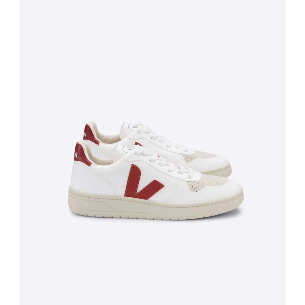 Veja V-10 CWL Schoenen Dames White/Red | NL 578UZG